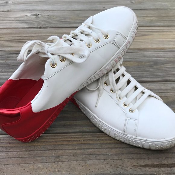 Zara Other - Zara Man Shoes White/Red Fashion Casual Sneaker